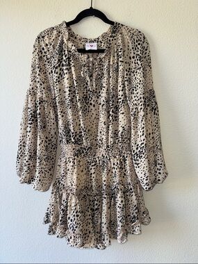 Buddy Love Leopard Print Mini Dress Size Small